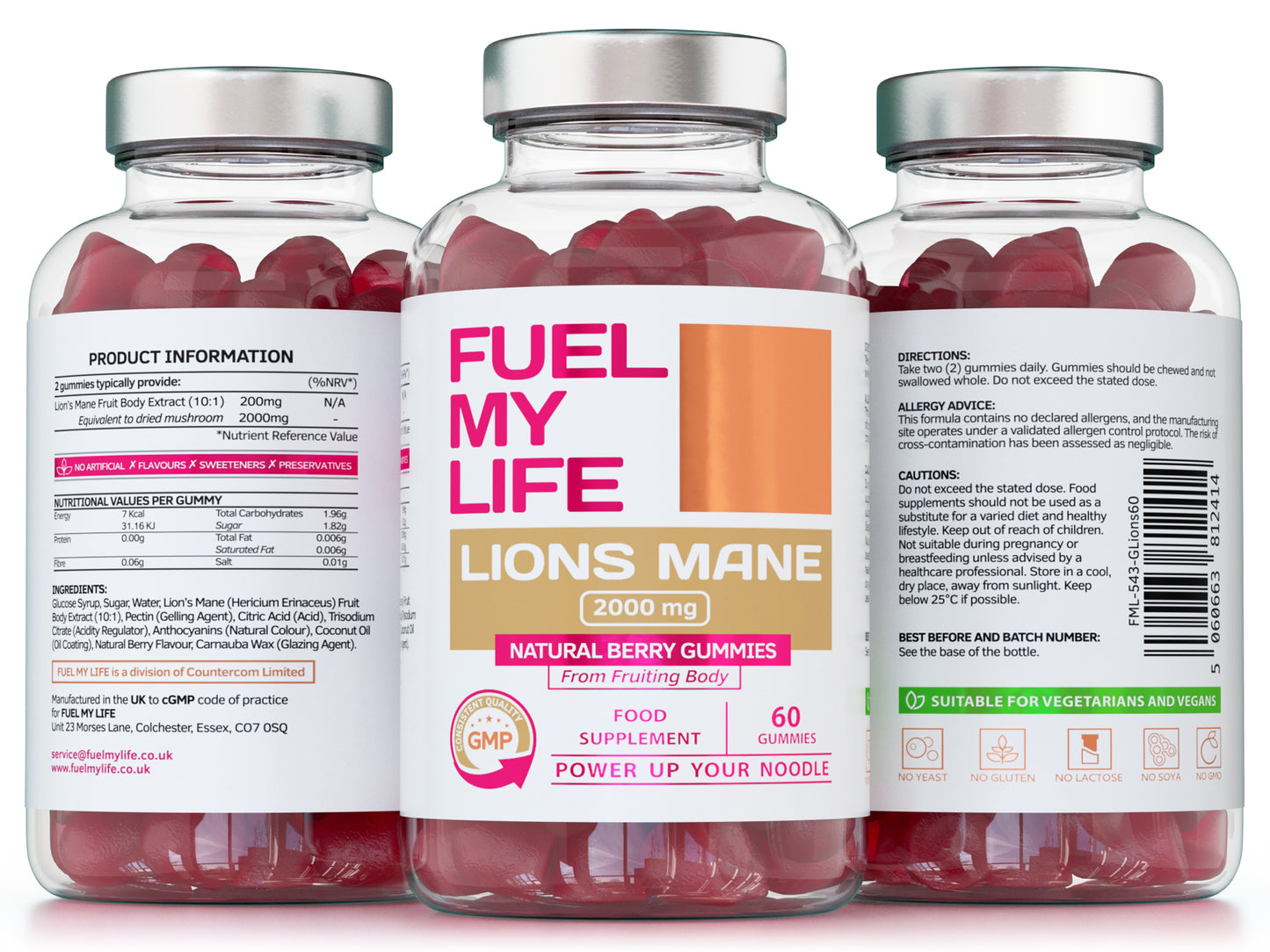 Lions Mane 60 Gummies 2000mg