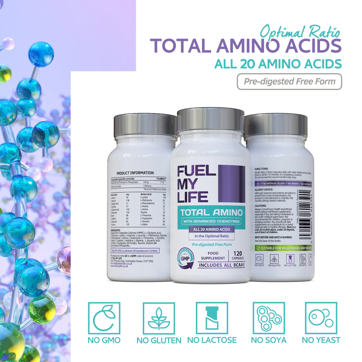 Total Amino - All 20 Amino Acids Including All BCAAs